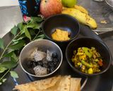 A picture of step 12 of Avocado Bhujiya with Laccha Paratha.