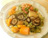 A picture of step 3 of Seven Veggie Koottu (stew).