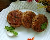 A picture of step 6 of Chana soya tikki.