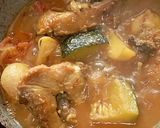 A picture of step 10 of Katla fish with baby pumpkin/ kochi kumdo diye katla machher jhol.
