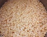 A picture of step 1 of Moong dal Halwa.