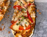 Une image de l'étape 4 de Mini bruschetta au poulet fromage🍗🧀.