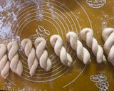 A picture of step 6 of Korean Twisted Donuts.