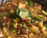 A picture of step 9 of Veggie noodle soup - vegan.