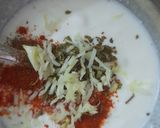 A picture of step 2 of Ranch dressing pasta salad.