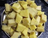 A picture of step 2 of Elephant yam farali sabji.