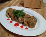 Foto langkah ke 5 dari resep Rolade Daun Singkong & Tahu.