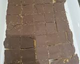 A picture of step 11 of Millionaire's Shortbread.