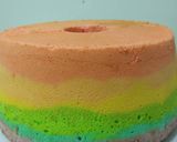 A picture of step 6 of Rainbow angel food cake.