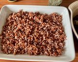 Foto del passaggio 5 della ricetta 134 • Insalata d’autunno: riso rosso, patata americana, melanzane e vinagrette all’arancia e timo