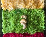 A picture of step 3 of Tricolor Rice with Vegetable Raita.