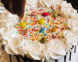 A picture of step 36 of Chocolate cake with whipped cream frosting.