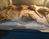 A picture of step 5 of Vegetarian Wheat Pizza Sandwich Popsicle.