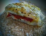 Foto del paso 6 de la receta: Merluza rellena con jamón serrano y mozzarella, arroz de fideo.