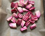 A picture of step 2 of Roasted vegetables: the rose harissa mix.