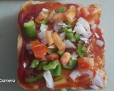 A picture of step 4 of Cheesy Twist Veggie Sandwich.