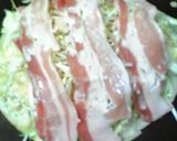 A picture of step 2 of Hiroshima-Style Okonomiyaki.