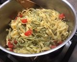 Une image de l'étape 7 de Gratin de tagliatelles à la trevisana et légumes multicolores.
