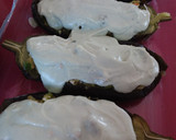 Foto del paso 5 de la receta: Berenjena rellenas de pechuga de pavo y queso azul