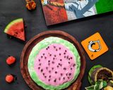 A picture of step 4 of Watermelon Cookie Pie.