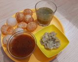 A picture of step 8 of Pani puri with saunth ka pani.