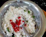 A picture of step 3 of Pomegranate Curd rice.