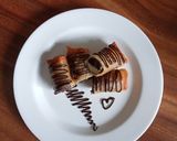 Foto langkah ke 6 dari resep 219. Lumpia pisang coklat.