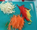 Zöldséges csípős rizstészta recept fázis 1 fotója