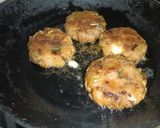 A picture of step 3 of Leftover Dal Tikki.