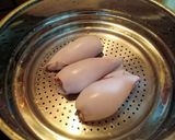 Hình bước làm 3 của món Mực nhồi thịt hấp