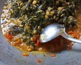 A picture of step 3 of Kulfa (purslane) saag.