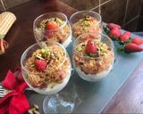 A picture of step 4 of Kunafa Cups with Cream.