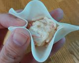 A picture of step 3 of Shrimp and Imitation Crab Baked Gyoza Cups – Perfect for Entertaining.
