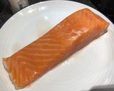 A picture of step 1 of Salmon teriyaki.