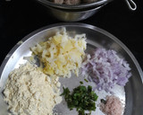 A picture of step 1 of Soya Sattu Seekh Kebab.