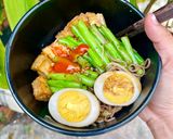Hình bước làm 6 của món Giảm cân cùng bún gạo lứt: Bún gạo lứt xào dã chiến 😜
