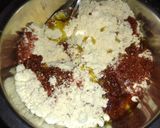 A picture of step 1 of Achari sattu paratha.