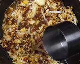 A picture of step 6 of Egg Kheema Masala.