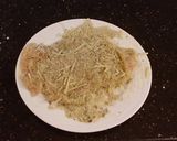 A picture of step 4 of Chicken Schnitzel with a Creamy Mushroom Sauce.