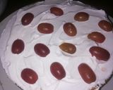 A picture of step 11 of #mycreativewhiteforestrecipe... Mawe tatu white forest cake.