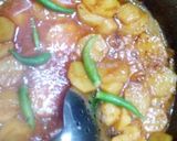 A picture of step 2 of Aaloo Tahari.