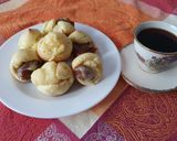 Foto del paso 6 de la receta: Profiteroles con crema pastelera y dulce de leche 🌰
