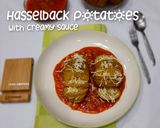 Foto langkah ke 8 dari resep Hasselback Potatoes With Creamy Sauce.