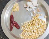 A picture of step 1 of Coconut Red chill chutney.