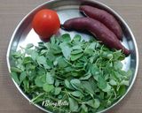 A picture of step 1 of Sweet Potato -Methi Sabzi.