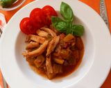 Cukkinis lecsó, csirkehússal recept fázis 5 fotója