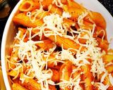A picture of step 4 of Italian Penne All' Arrabbiata with Insalata Caprese.