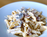 Foto del paso 5 de la receta: Pasta con nata, champiñones y bacon a la trufa
