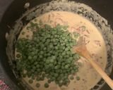 A picture of step 3 of Bacon and Pea Pasta.