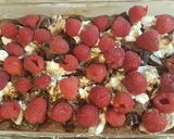 Foto del paso 4 de la receta: Brownies cheesecake con frambuesas keto